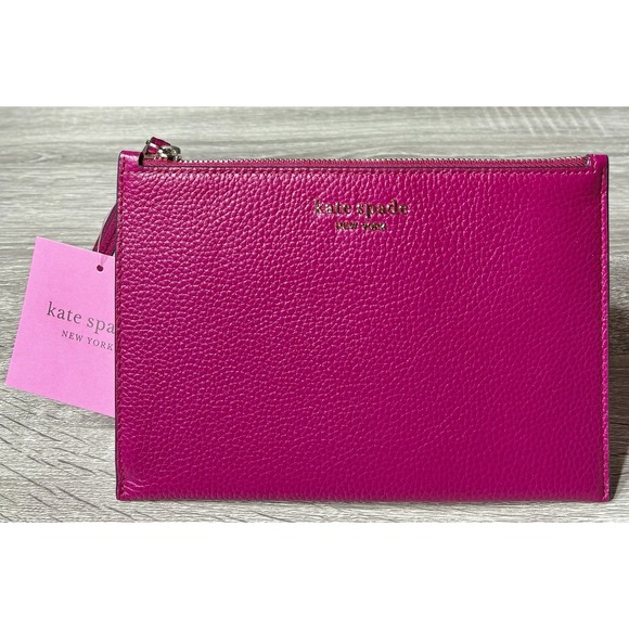 kate spade new york Handbags - Kate Spade Small Anemone Pink Pebbled Leather Wristlet. Brand New w/ Tags.